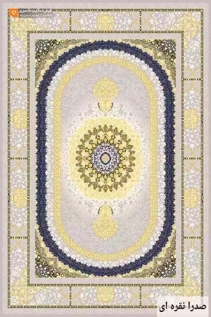 فرش صدرا 500 شانه نگین کسری کاشان